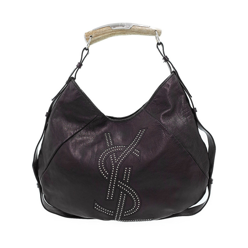 Yves Saint Laurent Mombasa Semi Shoulder Bag Black